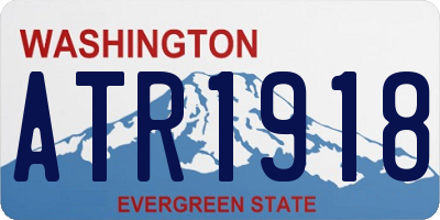 WA license plate ATR1918