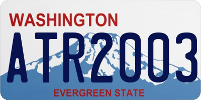 WA license plate ATR2003