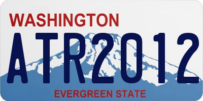 WA license plate ATR2012