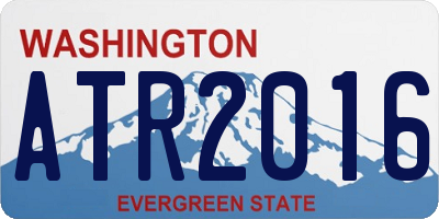 WA license plate ATR2016