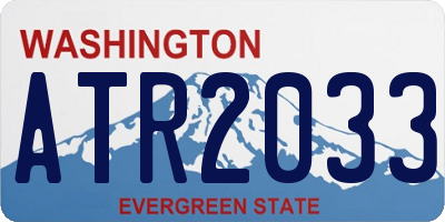 WA license plate ATR2033