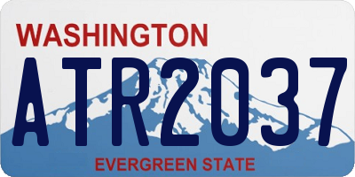 WA license plate ATR2037