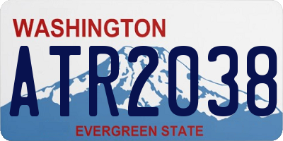 WA license plate ATR2038