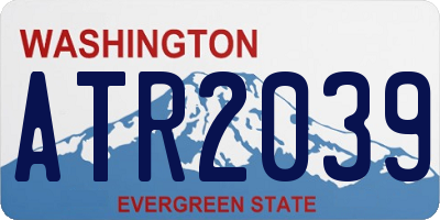 WA license plate ATR2039