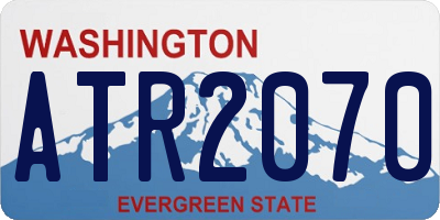WA license plate ATR2070