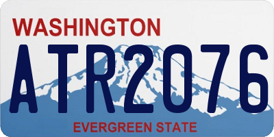 WA license plate ATR2076