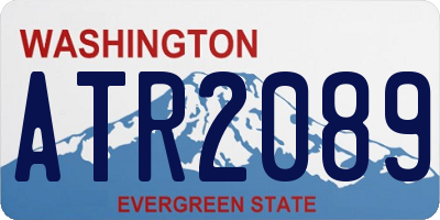 WA license plate ATR2089