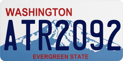 WA license plate ATR2092
