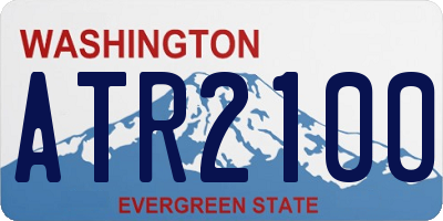 WA license plate ATR2100