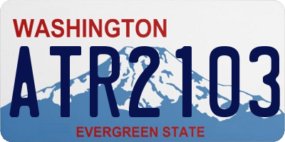WA license plate ATR2103