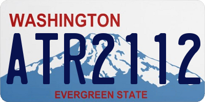 WA license plate ATR2112