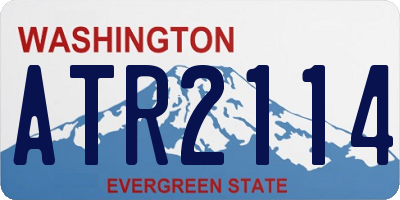 WA license plate ATR2114