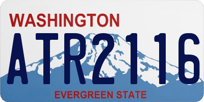 WA license plate ATR2116