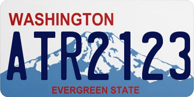 WA license plate ATR2123