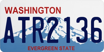 WA license plate ATR2136