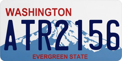 WA license plate ATR2156
