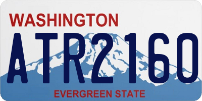 WA license plate ATR2160