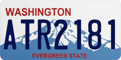 WA license plate ATR2181