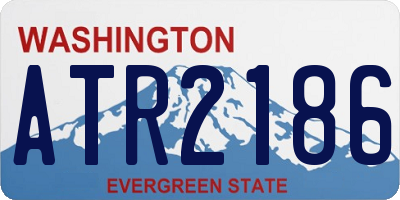 WA license plate ATR2186