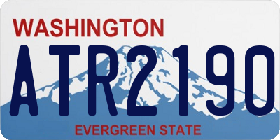WA license plate ATR2190