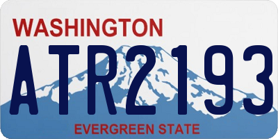 WA license plate ATR2193