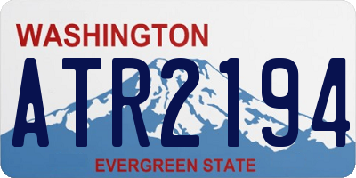 WA license plate ATR2194