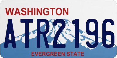 WA license plate ATR2196