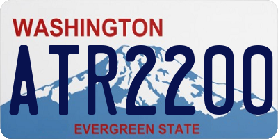 WA license plate ATR2200