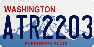 WA license plate ATR2203