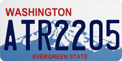 WA license plate ATR2205