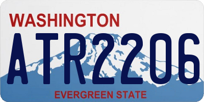 WA license plate ATR2206