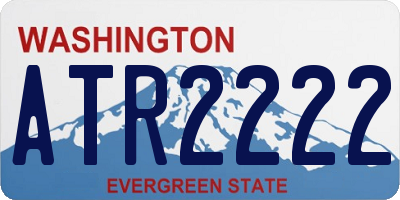 WA license plate ATR2222