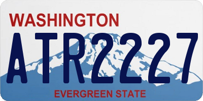 WA license plate ATR2227