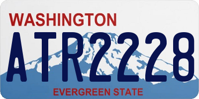 WA license plate ATR2228