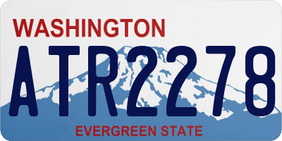 WA license plate ATR2278