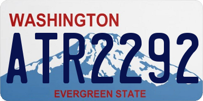 WA license plate ATR2292