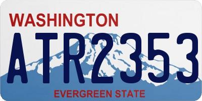 WA license plate ATR2353