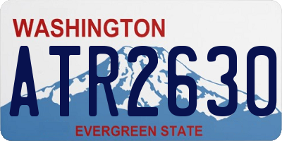 WA license plate ATR2630