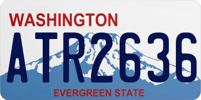 WA license plate ATR2636