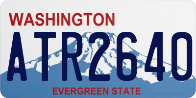 WA license plate ATR2640