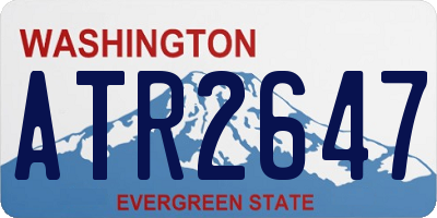 WA license plate ATR2647