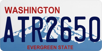 WA license plate ATR2650