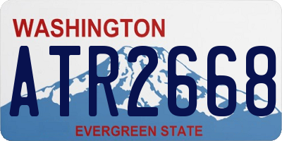 WA license plate ATR2668