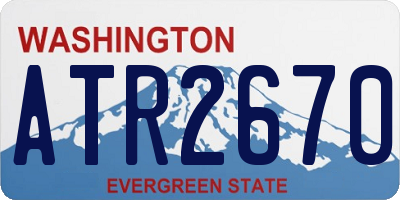 WA license plate ATR2670