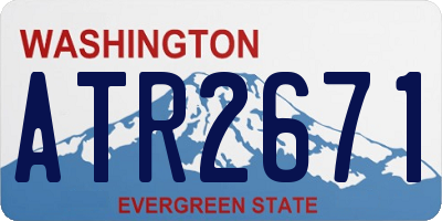WA license plate ATR2671