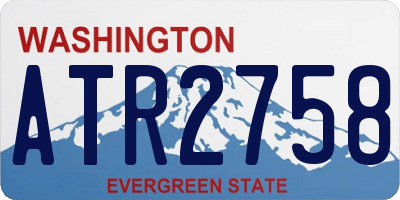 WA license plate ATR2758