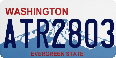 WA license plate ATR2803