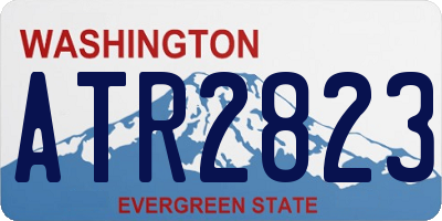 WA license plate ATR2823