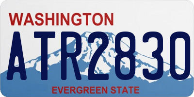 WA license plate ATR2830
