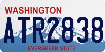 WA license plate ATR2838